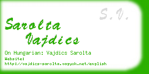 sarolta vajdics business card